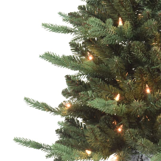 4.5ft. Pre-Lit Potted Artificial Christmas Tree, Clear Lights